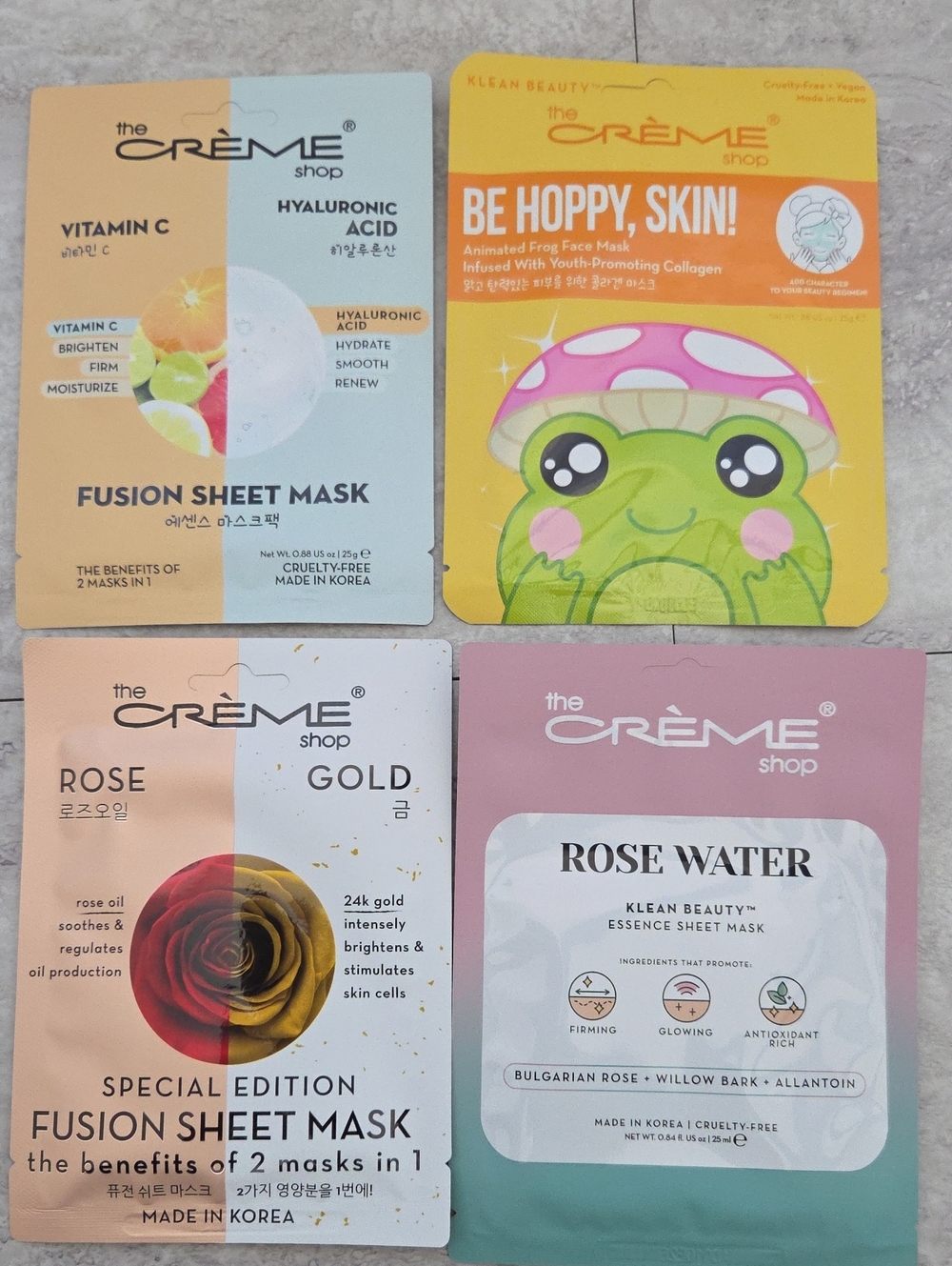 The Creme Shop Variety Face Masks Set Of 4